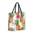 thumbnail image 2 of Xecao Hawaiian Pineappl for Tote Bag: spacious with inner pockets, ideal for work, shopping, or travel., 2 of 9