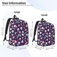 thumbnail image 4 of Naloa Canvas Backpack for Men Women Skull mushroom space Print Rucksack Casual Travel Daypack Large and Small Durable College Tote Satchel Bookbag for Teens, 4 of 8
