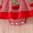 thumbnail image 4 of Zanarzt Toddler Summer Outfits Baby Girl Summer Clothes Cute Romper Dress Plaid Outfit Smocked Bodysuit Outfit Hot Pink,6-12 Months, 4 of 7