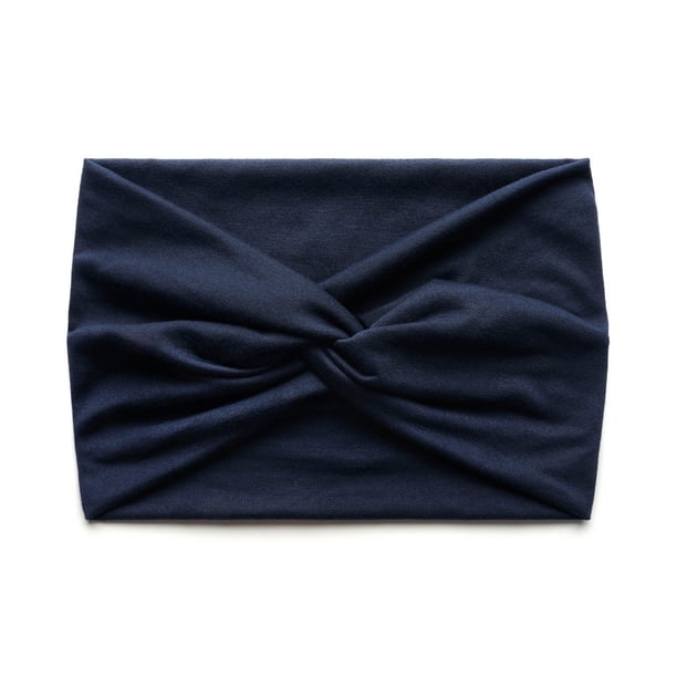 Diadema de yoga elástica ancha de 18 cm de color liso para mujer - Cinta deportiva que absorbe el sudor, accesorios suaves y cómodos para el cabello para ejercicio y fitness