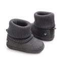 thumbnail image 3 of Dakaela 0-18M Baby Booties Newborn Infant Knit Sock Shoes Toddler Boys Girls Winter Warm Unisex First Walkers Ankle Crib Slippers Dark Gray, 3 of 6