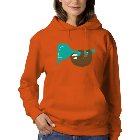 Image Conscious Sloth With An Elephant Hoodie Women -Jay Fleck Designs, Female Large