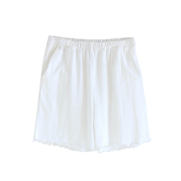 Pantalones de Cintura Elástica para las Mujeres de Moda Color Sólido de Lana Casual Casa Pantalones de Pijamas con Estampado Oso Altura de la Cintura