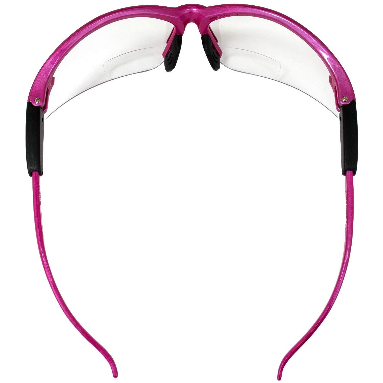 Safety Cougar Safety Glasses With Pink 1.5 Clear Lens
