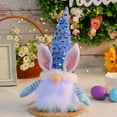 thumbnail image 3 of Lighted Easter Bunny Gnomes Easter Decorations Spring Gnomes Plush Rabbit Gnomes with Easter Egg & Carrot, Easter Gift for Girl Women Kids, Holiday Home Indoor Decoration, 3 of 8