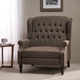 thumbnail image 3 of Llinc Store 29.25 " Wide Seat Recliner Wingback Lying Chair for Living Room, Large Push Back Chair with Footrest, Brown, 3 of 9
