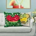 thumbnail image 4 of Summer Aloha Cartoon Mouse Decorative Throw Pillow Covers 18 x 18 Set of 4, Watermelon Lemon Red Green Porch Patio Outdoor Home Decor, Eucalyptus Leaves Polka Dot Seasonal Couch Cushion Case, 4 of 6