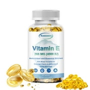 Vitamin E 4000 IU 268mg Capsules - Anti-aging, Antioxidant, Support Skin Health - 120 Capsules