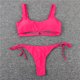 thumbnail image 4 of WILLBEST Traje de Baño Natacion Mujer Traje de Baño de Moda para Mujer Traje de Baño Dividido Color Sólido Cuidado Traje de Baño con Cinta, 4 of 4