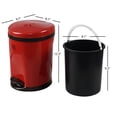 thumbnail image 2 of Ortodayes 1 Pack Trash Can with Foot Pedal, Plastic Garbage Bin with Lid, Red, 2 of 5