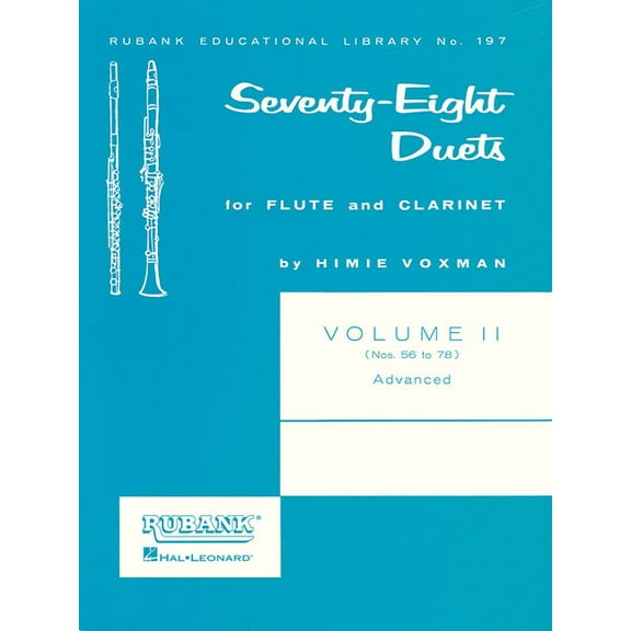 78 Duets for Flute and Clarinet: Volume 2 - Advanced (Nos. 56-78), (Paperback)