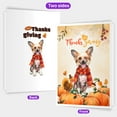 thumbnail image 2 of Happy Thanksgiving Chinese Crested with Turkey Pumpkins Autumn Vibes 5x7in Folded Greeting Card Dog Lover Single Note Card with Envelope - 12018, 2 of 5