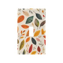 Yayeee Toggle Light Switch Wall Plate 1-Gang 4.5"x2.7" Home Decorative Outlet Cover, Colorful Leaves