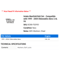 thumbnail image 2 of Intake Manifold Bolt Set - Compatible with 1999 - 2004 Oldsmobile Alero 3.4L V6 2000 2001 2002 2003, 2 of 2