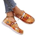 thumbnail image 7 of KEVCHE Halloween Canvas Shoes with Pumpkin Print for Women, Lightweight Breathable Slip On Low Top Sneaker for Travel Commuting Daily Wear, Festive Halloween Canvas Shoes, 7 of 7
