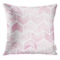 thumbnail image 1 of RYLABLUE Housse de Coussin Géométrique Colorée Chevron de Couleur Rose Clair sur Blanc Rayé Aquarelle Zigzag, 1 of 1