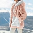 thumbnail image 3 of Patlollav Womens Fashion Zipper Long Sleeve Hooded Coats, 3 of 7