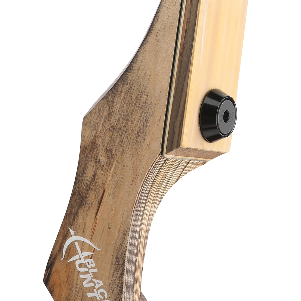 BLACK HUNTER Recurve Bow 20-60lbs Bamboo Core Limbs Wooden Riser Hunting Target