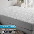 thumbnail image 4 of CGW Quilted Waterproof Mattress Protector Fitted Sheet, Deep Pocket, Brushed Fabric with TPU Backing, Breathable & Noiseless, White, Queen, 4 of 9