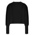 thumbnail image 6 of UVEASISHA Womens Waffle Knit Tops Side Split Button Up Long Sleeve Casual T Shirt Trendy Solid Crew Neck Sweaters Black L, 6 of 7