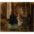 thumbnail image 2 of Maksymilian Gierymski 14x12 Black Ornate Wood Framed Double Matted Museum Art Print Titled: Costume Scene (1872), 2 of 5