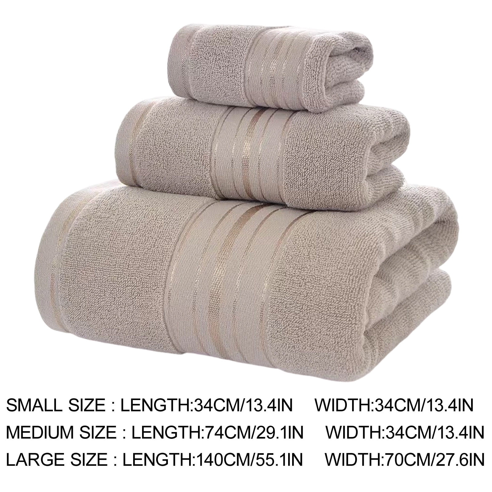 InsCrazy Bath Towels 3 Packs Cotton Luxury Ultra Soft Large Size Absorbent Quick Dry Spa Towel For Bathroom Home Hotel Use Soft Towels