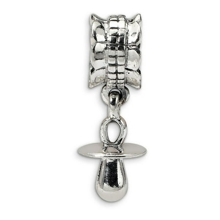Pacifier Charm Jewelry - ICE CARATS 925 Sterling Silver Charm For Bracelet Baby Pacifier Dangle Bead Fine Jewelry Ideal Gifts For Women Gift Set From Heart