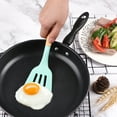 thumbnail image 5 of Farfi Slotted Turner High-temperature Resistant Non-stick Hollow Silicone Spatula Steak Frying Spatula Kitchen Gadget (Dark Gray), 5 of 13