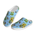 thumbnail image 2 of Kdxio Sunflowers And Bees Women's Men's Slippers Plush Slip-On House Slipper for Winter Indoor Soft Cushion Non-slip Fluffy Slides Slippers-46/47, 2 of 7