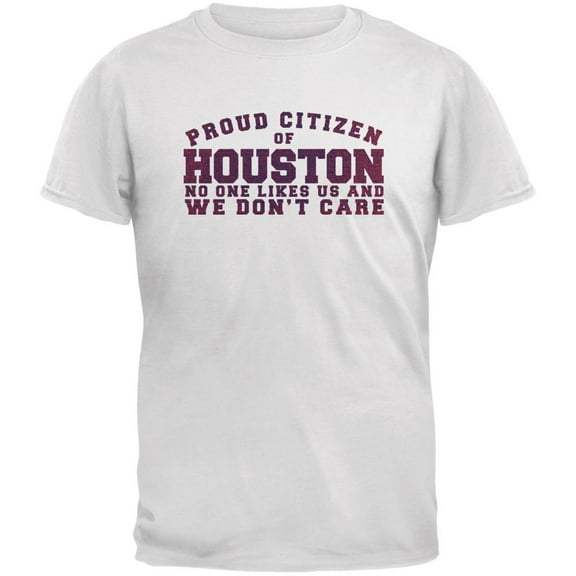 Proud No One Likes Houston White Youth T-Shirt - Youth Large