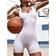 thumbnail image 6 of Bodysuits for Women - One Piece Jumpsuits Workout Gym Bodysuit Going Out Summer Casual Cute Yoga Tank Top White S, 6 of 8