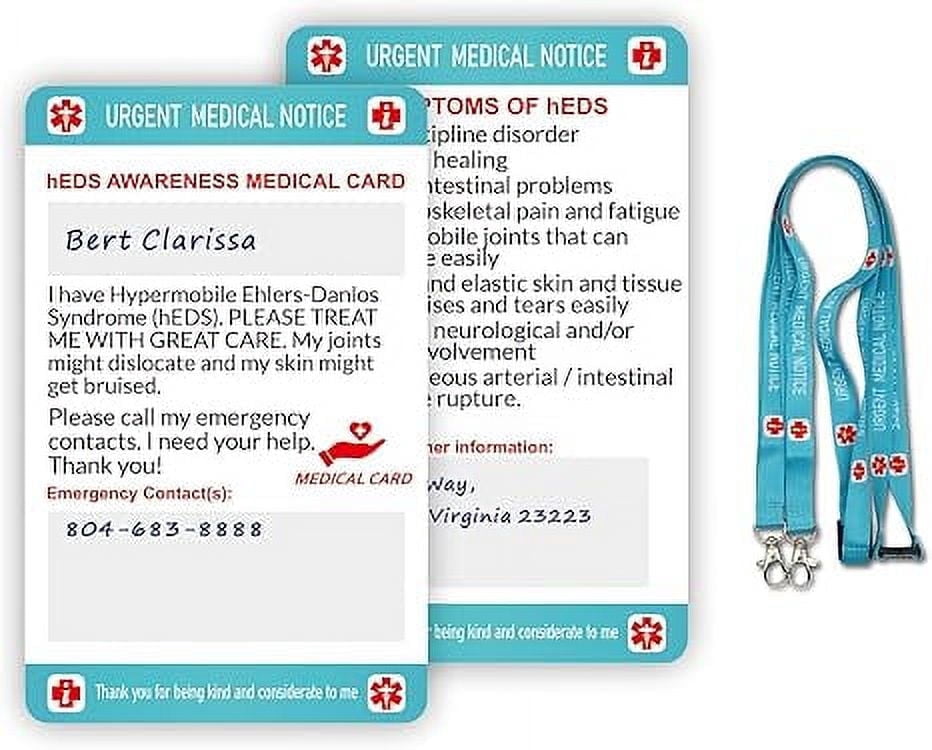 Autism Backpack 2-Pack Autism Safety ID Cards With Lanyard - Customizable Emergency Contact Info (3.15x4.7\") Aac Device For Autism