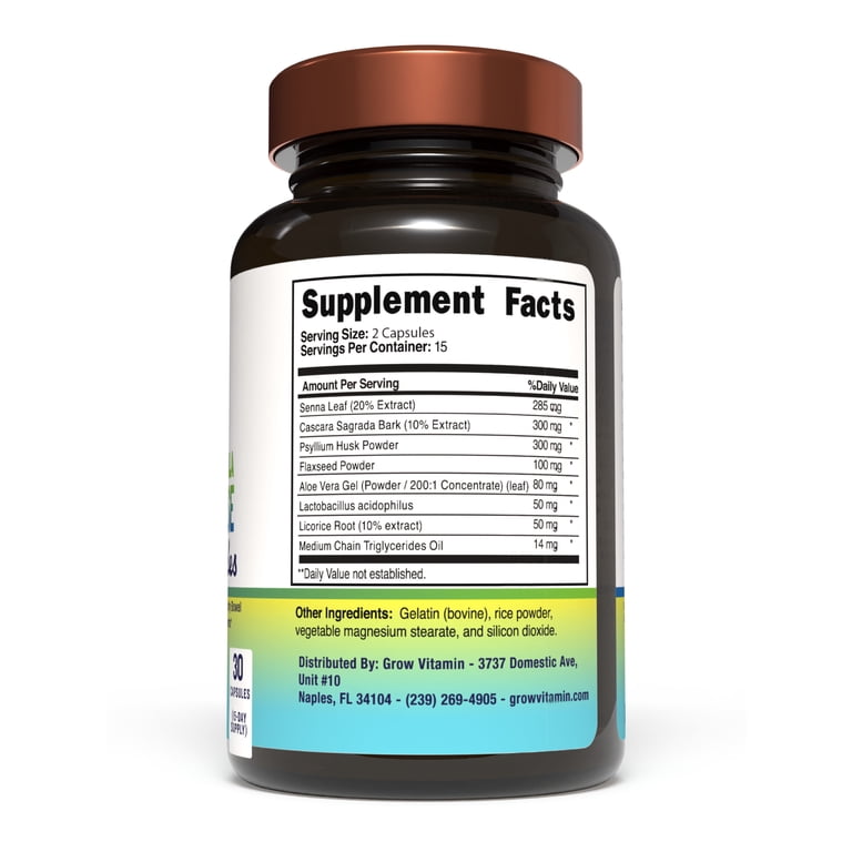 Grow Vitamin Colon 15 Day Detox Support Digestive Health and