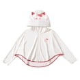 thumbnail image 2 of Spazoro Toddler Girls UPF 50+ Sun Protection Jacket, Cute Hooded Zip Up Lightweight Breathable Quick Dry Fashion Clothes for Outdoor White Size 13-14, 2 of 6