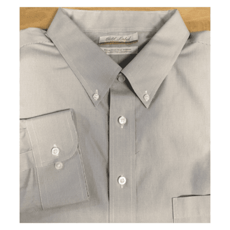 

ROUNDTREE and YORKE Gold Label Long Sleeve Plaid Cotton Gray size 20-34/35 Big