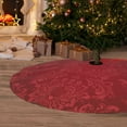 thumbnail image 5 of KLL 30" Christmas Tree Skirt Vintage Burgundy Xmas Tree Skirts Mat for New Year Xmas Holiday Party Indoor Outdoor Home Decoration, 5 of 5