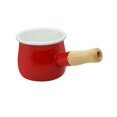 thumbnail image 1 of Yumcute Home Mini olla de leche esmaltada de 4 pulgadas, 17 onzas, boquilla doble con mango de madera, cacerola pequeña para salsa, tamaño perfecto para calentar porciones líquidas más pequeñas (rojo), 1 of 7
