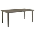 thumbnail image 2 of Silvana Outdoor Aluminum Gray Rectangle Dining Table, 2 of 6