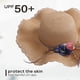 thumbnail image 3 of 56-58 cm circunferencia del sombrero protector solar de verano para mujer sombrero para el sol plegable sombrero de paja de flores, 3 of 5