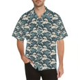 thumbnail image 3 of Nueva Camisa hawaiana de manga corta con estampado de rayas para hombre, camisetas Aloha, camisetas cubanas, blusas informales de verano de gran tamaño para mujer, 3 of 5
