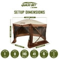 thumbnail image 2 of CLAM Quick-Set Pavilion 12.5 x 12.5' Portable Outdoor Camping Canopy Shelter, Brown (Used), 2 of 12