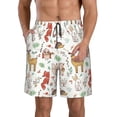 thumbnail image 1 of Balery Cute Little Animals Traje de Baño Estilo Hawaiano para Hombre, Shorts de Secado Rápido con Bolsillos-Small, 1 of 6