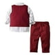 thumbnail image 4 of Traje de caballero para niños, trajes formales para niños, ropa de fiesta de boda y cumpleaños, chaleco para niños, camisa, pantalón, pajarita, ropa de 4 Uds., 4 of 5