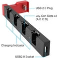 thumbnail image 4 of Charger for Joy Cons Controller, Charging Dock Base Station for Joy Cons and Game Card Storage Holder with 28 Game Card Slots Accessories Kits for Nintendo Switch, Black, 4 of 6