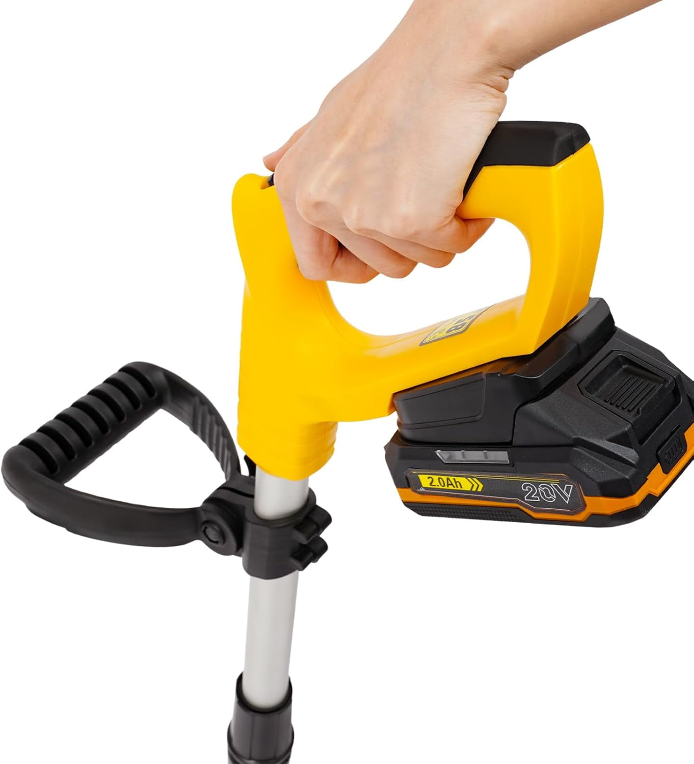 20V Cordless Tiller Cultivator, 250r/min Electric Garden Tiller, Handheld Electric Tilling Machine, Cordless Tilling Machine for Plowing, Turning