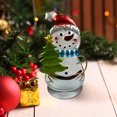 thumbnail image 1 of XWSHYW Decoraciones Navideñas Vela de Muñeco de Nieve de Navidad Utensilio de Metal Vidrio Pintado a Mano Manualidades Adornos Navideños, 1 of 6