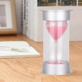 thumbnail image 2 of Reloj de arena plateado y rosa con temporizador de 25 minutos, reloj de arena para escritorio, juguete decorativo, 2 of 8