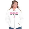 thumbnail image 3 of Breast Cancer Say It Fight It Cure It Zip Hoodie Sweatshirt Women Brisco Brands S, 3 of 6