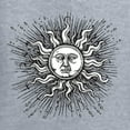 thumbnail image 6 of Wild Bobby Radiating Sun Puff Print Fashion Women’s Standard V-Neck Tee, Heather Grey, XX-Large, 6 of 6