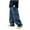 Blue, variant on Wide Leg Cargo Jeans for Boys Loose Baggy Denim Pants Elastic Waistband Casual Jean Trousers with Pocket Blue,9 Years